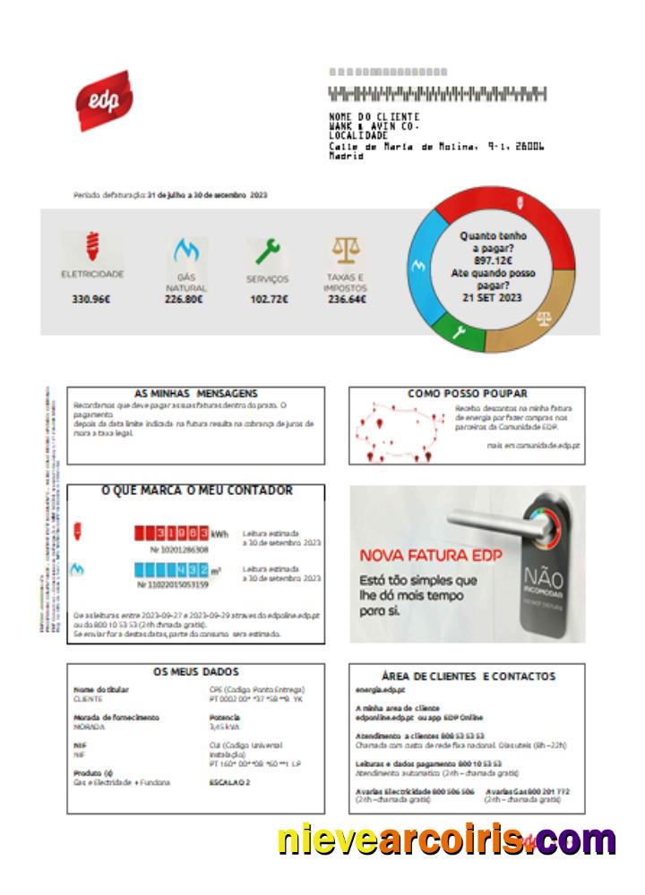 EDP Portugal utility business bill
